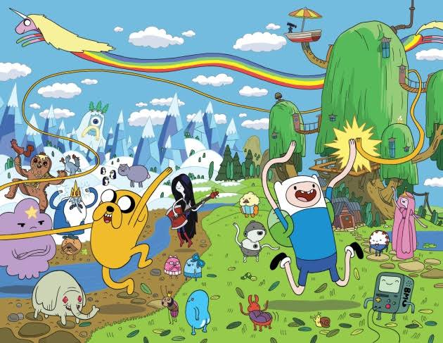 escena de los dibujos animados hora de aventuras